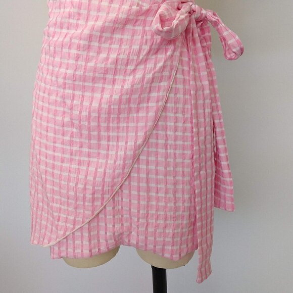 Princess Polly Zoe Jane Mini Dress Size 2 NWT Pink White Gingham Puff Sleeve - Picture 6 of 12